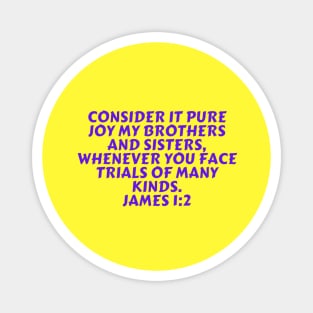 Bible Verse James 1:2 Magnet